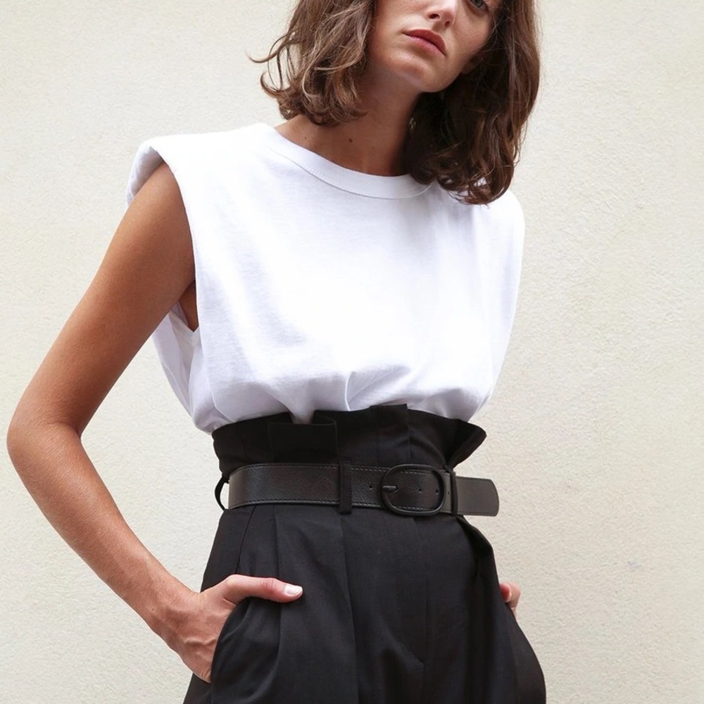 The Frankie Shop Eva padded muscle shirt
